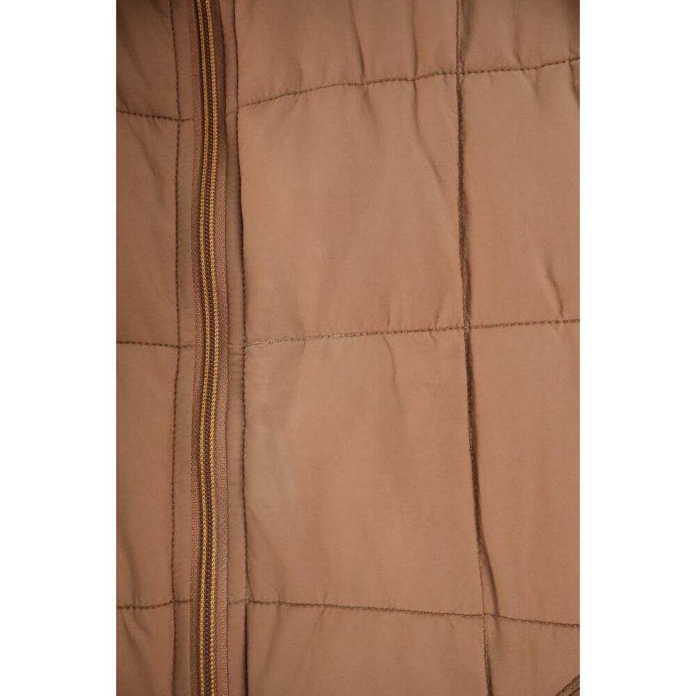 Free People Movement Pippa Puffer Jacket Brown Women Medium Full Zip Read - Picture 8 of 10